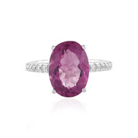 Anello in argento con Fluorite Rosa