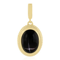 Ciondolo in argento con Diopside Stellato d'India