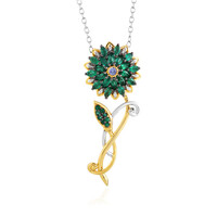 Collana in argento con Smeraldo Zambia (Gems en Vogue)