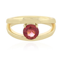 Anello in oro con Tormalina Neon della Nigeria (AMAYANI)