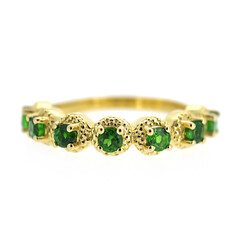 Anello in argento con Diopside Russo
