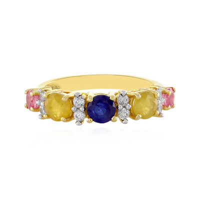 Anello in argento con Zaffiro Giallo del Madagascar