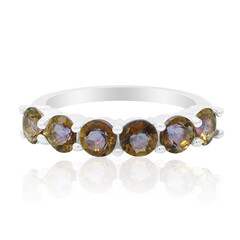 Anello in argento con Quarzo Mistico Champagne