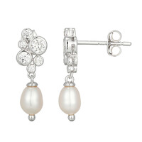 Orecchini in argento con Perla d'Acqua Dolce Bianca