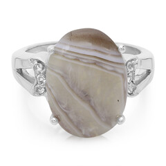 Anello in argento con Agata Botswana