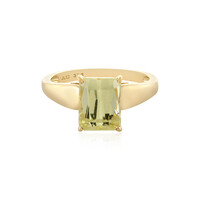 Anello in oro con Kunzite Canarino