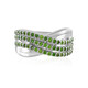 Anello in argento con Diopside Russo