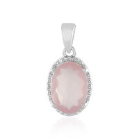 Ciondolo in argento con Quarzo Rosa