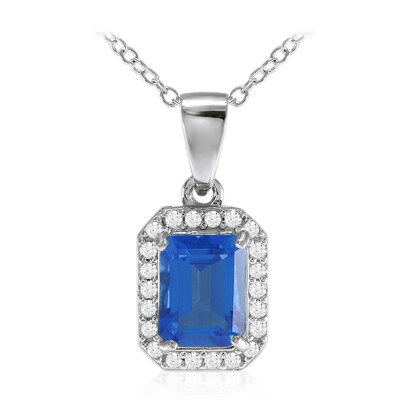 Collana in argento con Topazio Blu Indaco