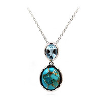 Collana in argento con Turchese Ramato Blu (Faszination Türkis)