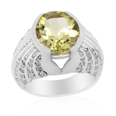 Anello da uomo in argento con Quarzo Ouro Verde