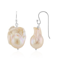 Orecchini in argento con Perla d'Acqua Dolce Pesca (TPC)
