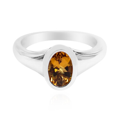 Anello in argento con Scapolite Cognac