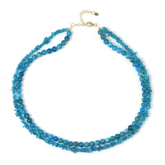 Collana in argento con Apatite Blu Neon