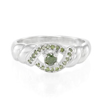 Anello placcato in platino con Diamante Fancy