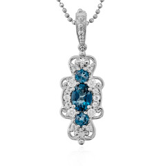 Collana in argento con Topazio Blu Londra (Dallas Prince Designs)