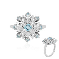 Anello in argento con Topazio Blu Svizzero