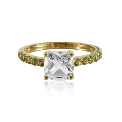 Anello in argento con Topazio Bianco