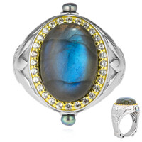 Anello in argento con Labradorite (Dallas Prince Designs)
