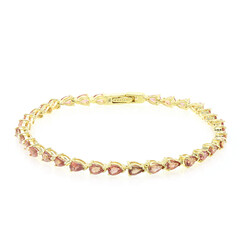 Bracciale in oro con Zaffiro Padparadscha (non riscaldato) (AMAYANI)