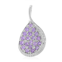 Ciondolo in argento con Ametista Rose de France