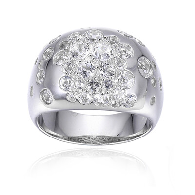 Anello in argento con Topazio Bianco