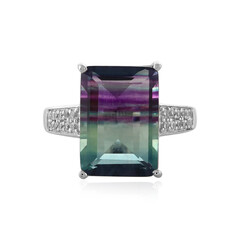 Anello in argento con Fluorite Bicolore
