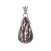 Ciondolo in argento con Diaspro Batik (Bali Barong)