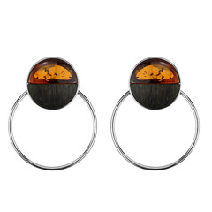 Orecchini in argento con Ambra Baltica