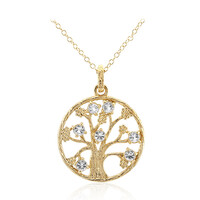 Collana in argento con Topazio Bianco