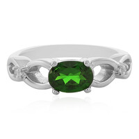 Anello in argento con Diopside Russo