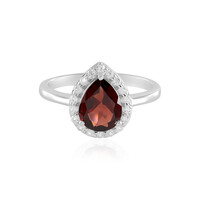 Anello in argento con Granato Mozambico