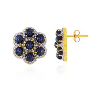 Orecchini in argento con Zaffiro Stellato Blu