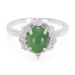 Anello in argento con Crisoprasio Imperiale