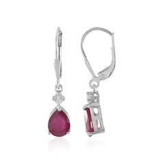 Orecchini in argento con Rubino del Madagascar