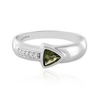 Anello in argento con Moldavite