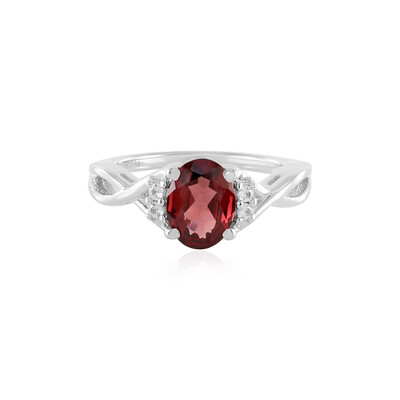 Anello in argento con Granato Mozambico