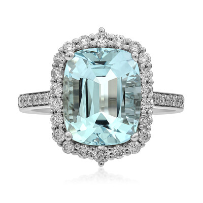 Anello in oro con Acquamarina Brasiliana AAA (AMAYANI)