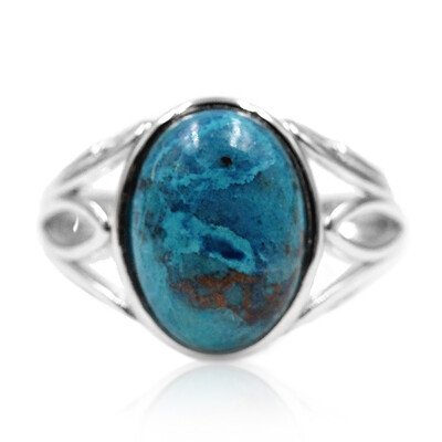 Anello in argento con Malachite Azzurrite