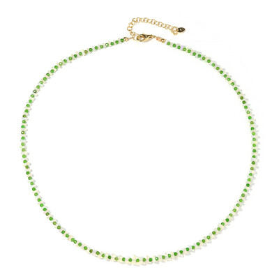 Collana in argento con Diopside Russo