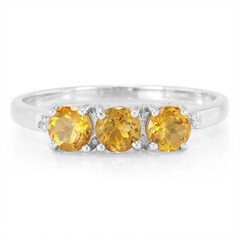Anello in argento con Citrino