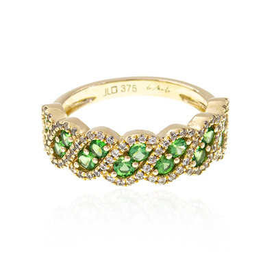Anello in oro con Tsavorite dalla Tanzania AAA (de Melo)