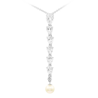 Collana in argento con Topazio Bianco