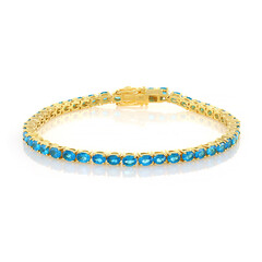 Bracciale in argento con Apatite Blu Neon