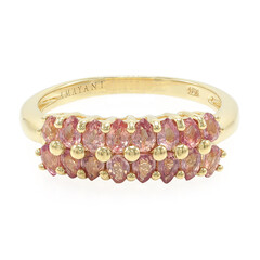 Anello in oro con Zaffiro Padparadscha (non riscaldato) (AMAYANI)