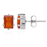 Orecchini in argento con Onice Rossa
