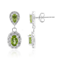 Orecchini in argento con Peridoto della Birmania