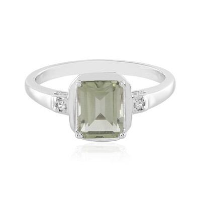 Anello in argento con Ametista Verde