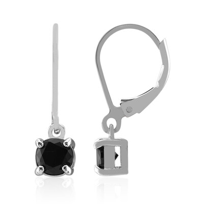 Orecchini in argento con Spinello Nero