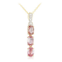 Collana in oro con Zaffiro Padparadscha (non riscaldato) (AMAYANI)